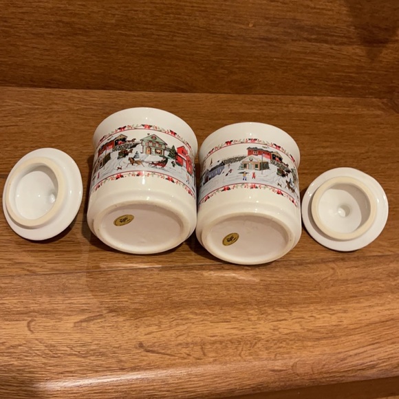 2 set Christmas Jar, cotton, candy, sugar ceramic jar multi use - Picture 5 of 5